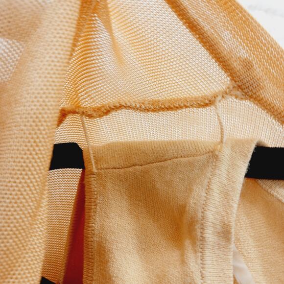 Blouse Sweater Size M Gold Slouchy Luxe Quiet Luxury Minimalist Office Chic Y2K - Picture 3 of 12